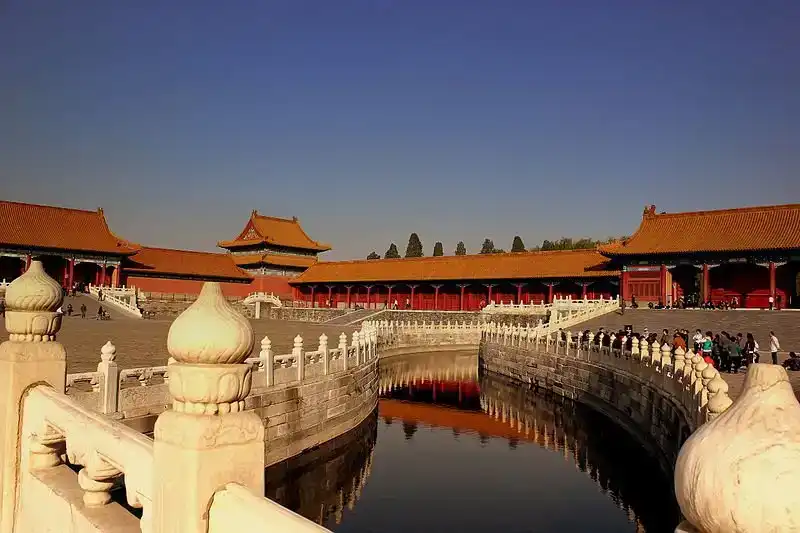 Verboden Stad — poort en daklijnen Beijing